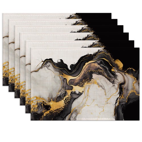 White golden marble placemats - marble,
