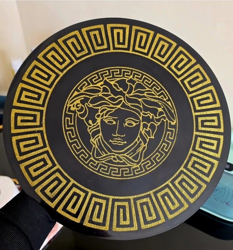 35cm round black - round, geode