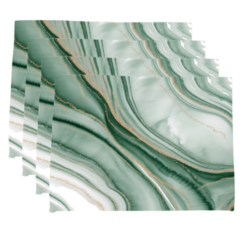 Sage green marble placemats - sage,