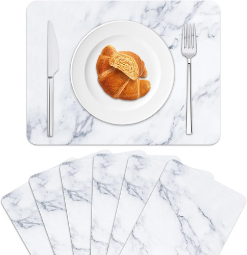 Marble plastic placemats - marble,