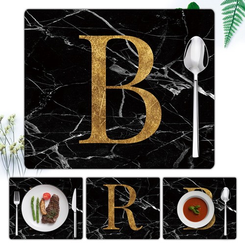 Pcs printed letter placemats - letter,