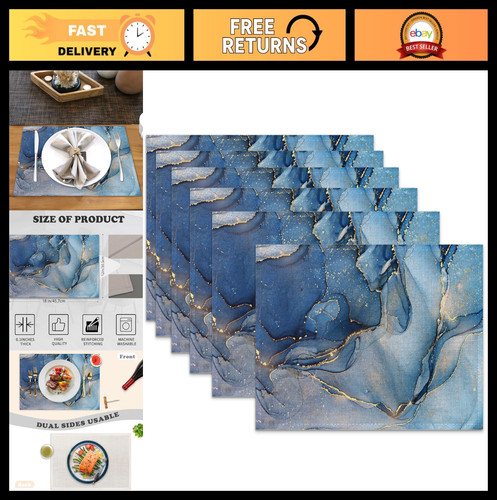Set blue gold marble - of,
