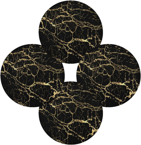 Black gold glitter - black, marble