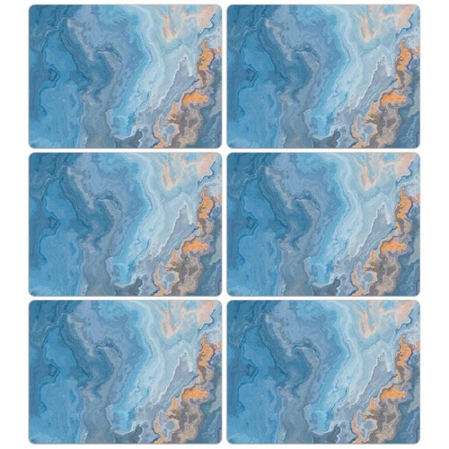 Marble placemats set blue - set, of