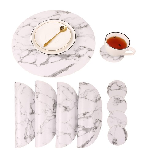 Marble round placemats - marble,