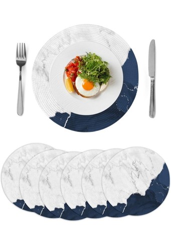 Navy gold marble - navy,