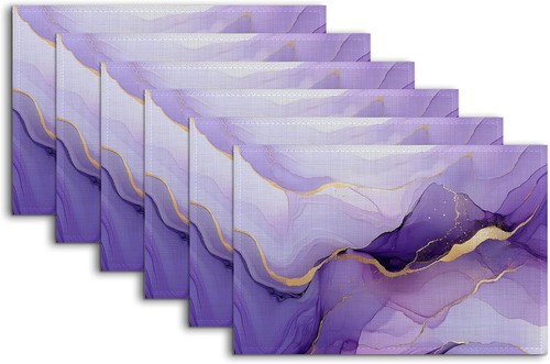 Marble placemats set heat - of, 6