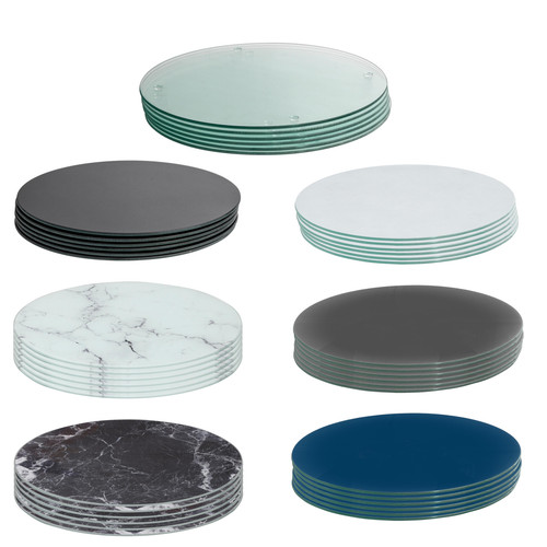 Round glass placemats 30cm - round,