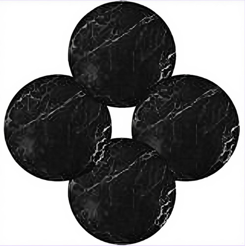 Coolnut black marble round - marble,