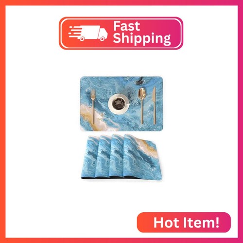 Qiyi leather placemats set - placemats,